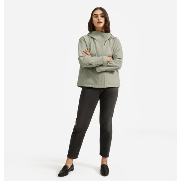 Everlane Womens The ReNew Windbreaker Light Green XS - Picture 2 of 12
